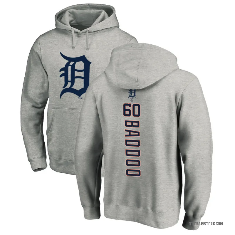 Akil Baddoo Men's Detroit Tigers Ash Backer Pullover Hoodie