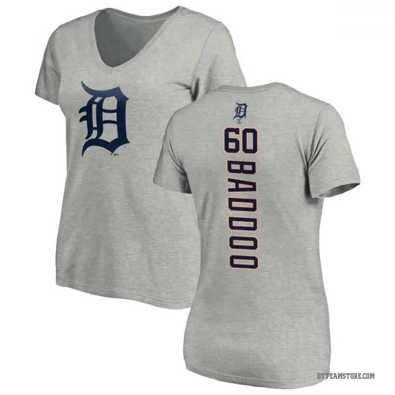 Akil Baddoo Women's Ash Detroit Tigers Backer Slim Fit T-Shirt -