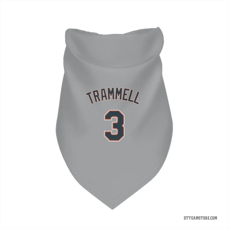 Alan Trammell Gray Detroit Tigers Cat & Dog Pet Bandana