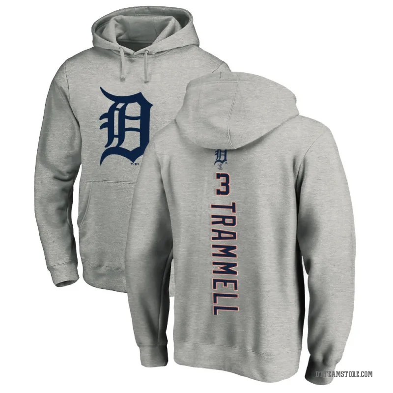 Alan Trammell Men's Detroit Tigers Ash Backer Pullover Hoodie