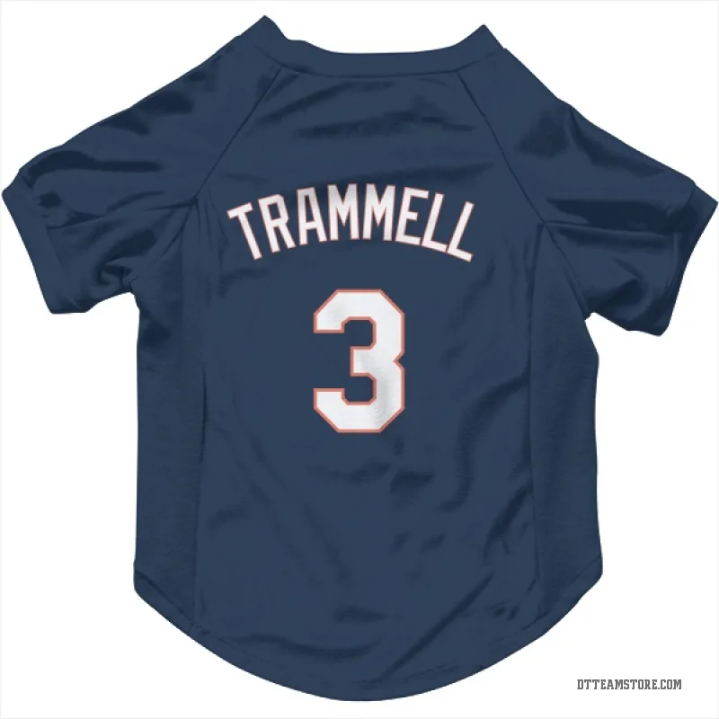 Alan Trammell Navy Detroit Tigers Cat & Dog Pet Jersey