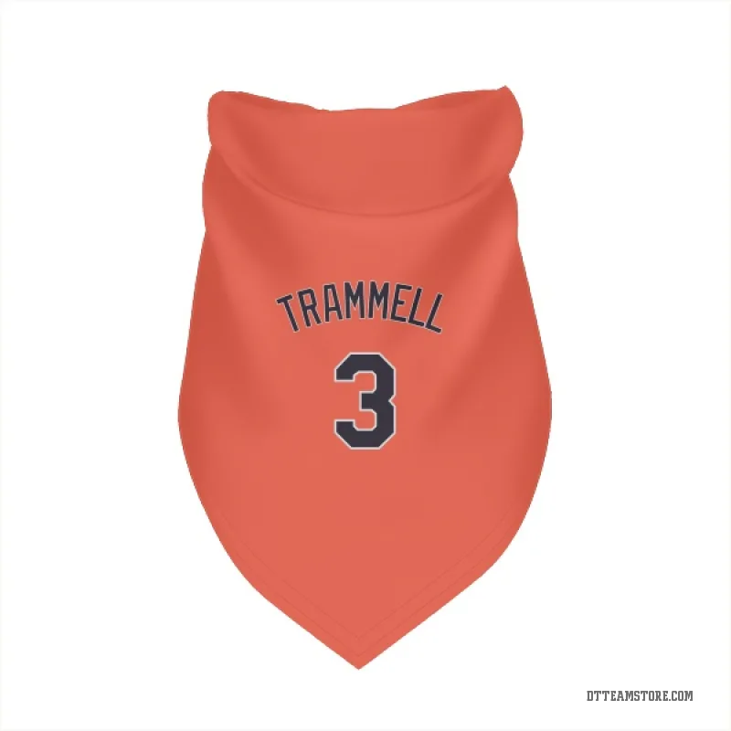 Alan Trammell Orange Detroit Tigers Cat & Dog Pet Bandana