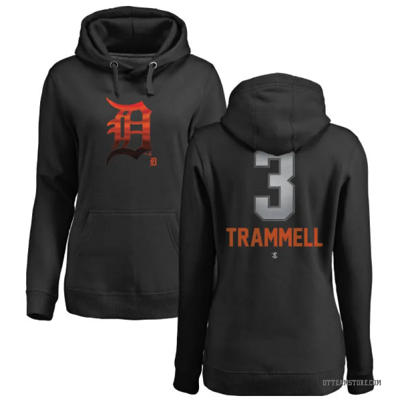 Alan Trammell Women's Black Detroit Tigers Branded Midnight Mascot Pullover Hoodie -