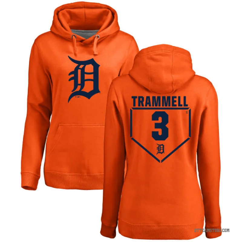 Alan Trammell Women's Orange Detroit Tigers Branded RBI Pullover Hoodie -