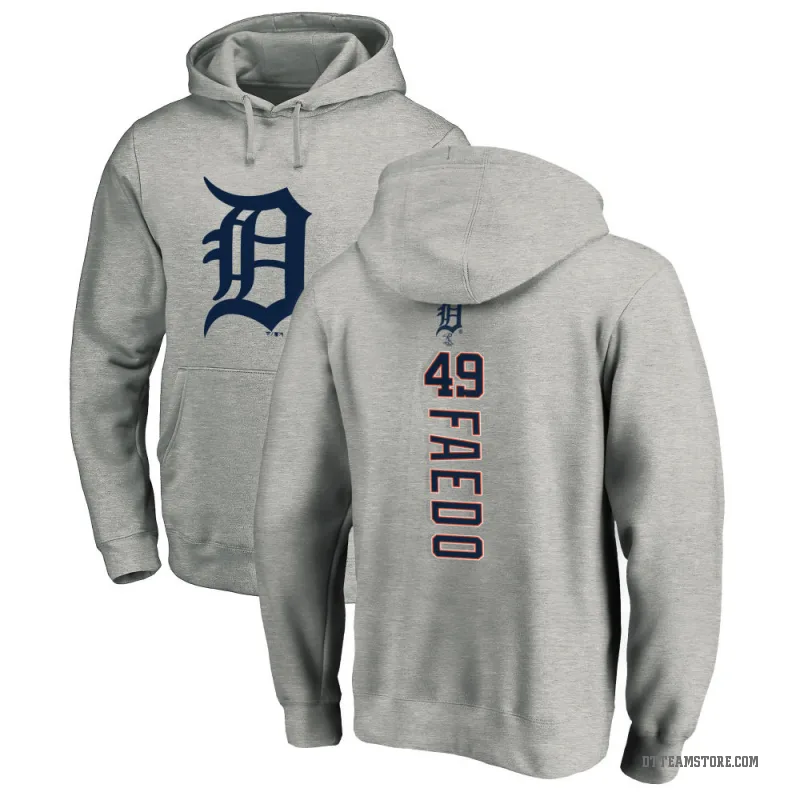 Alex Faedo Men's Detroit Tigers Ash Backer Pullover Hoodie