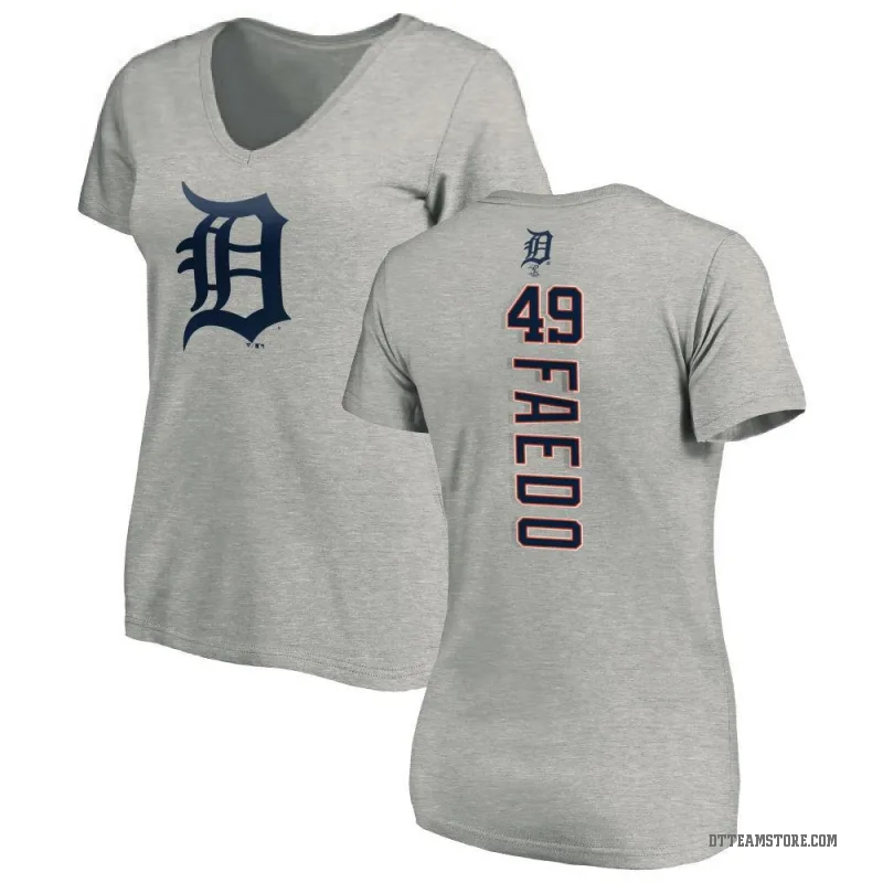 Alex Faedo Women's Ash Detroit Tigers Backer Slim Fit T-Shirt -