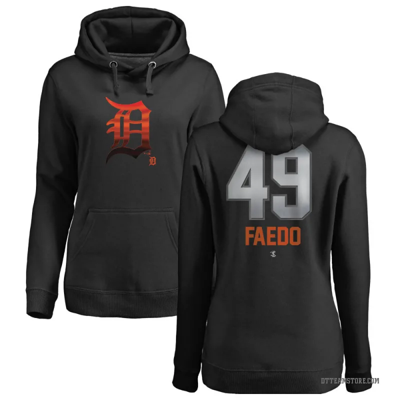 Alex Faedo Women's Black Detroit Tigers Branded Midnight Mascot Pullover Hoodie -