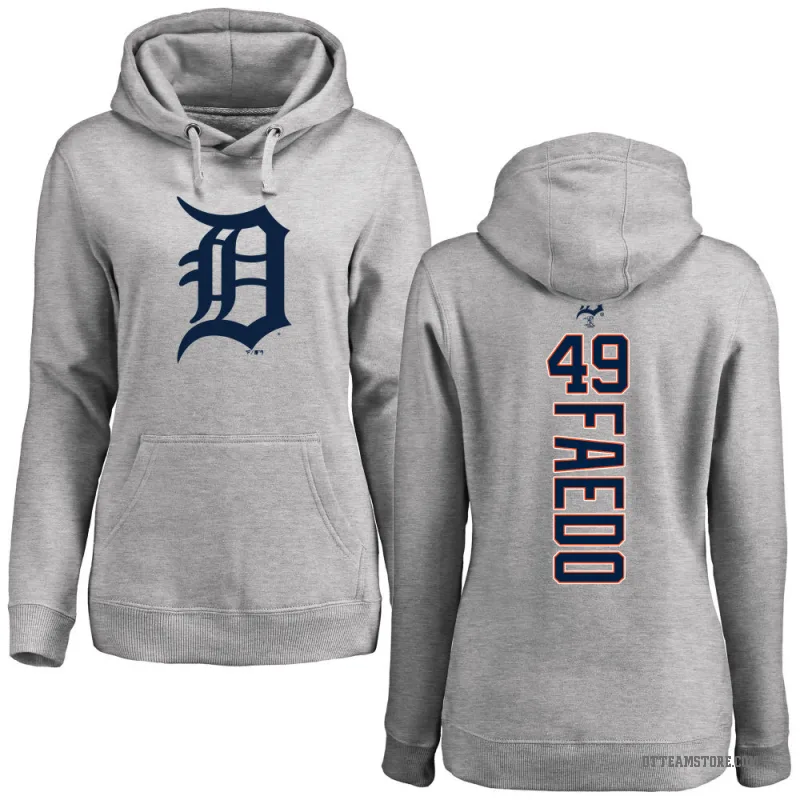 Alex Faedo Women's Detroit Tigers Ash Backer Pullover Hoodie