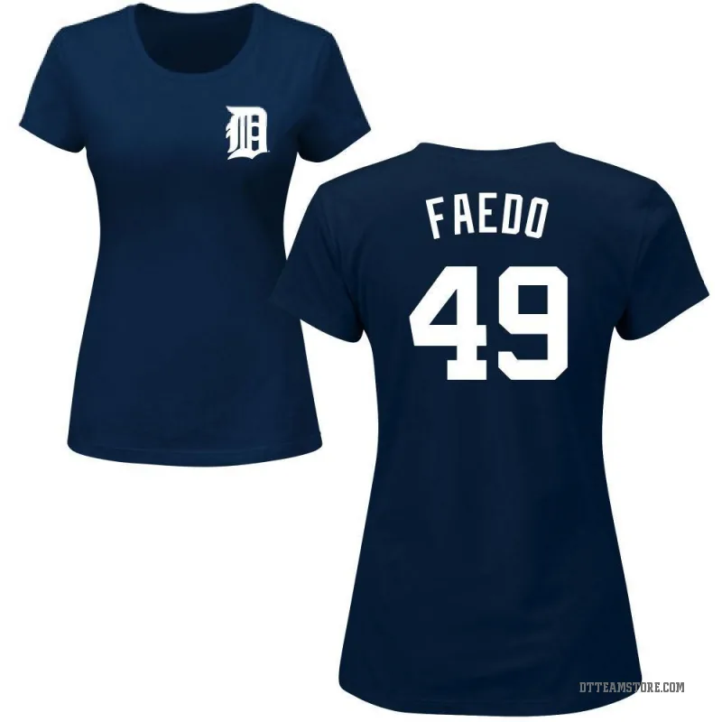 Alex Faedo Women's Navy Detroit Tigers Roster T-Shirt -