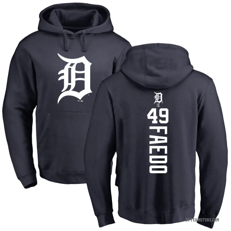 Alex Faedo Youth Navy Detroit Tigers Backer Pullover Hoodie