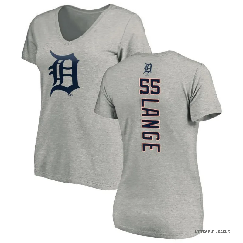 Alex Lange Women's Ash Detroit Tigers Backer Slim Fit T-Shirt -