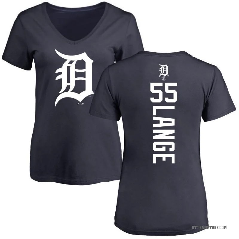 Alex Lange Women's Navy Detroit Tigers Backer Slim Fit T-Shirt -