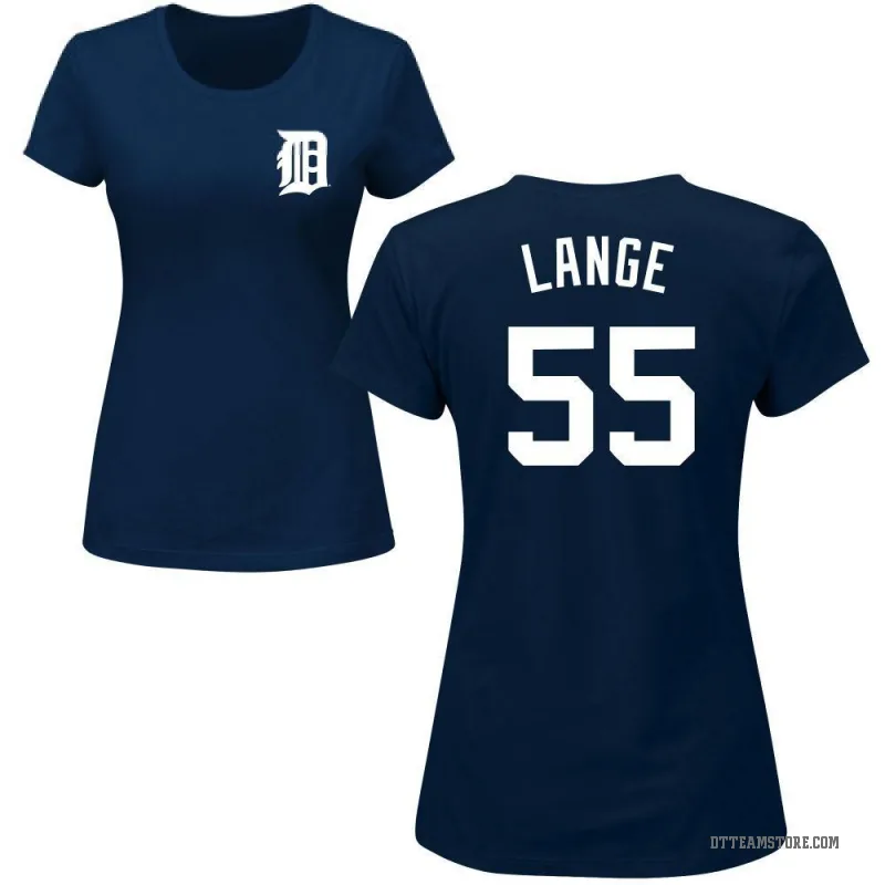 Alex Lange Women's Navy Detroit Tigers Roster T-Shirt -