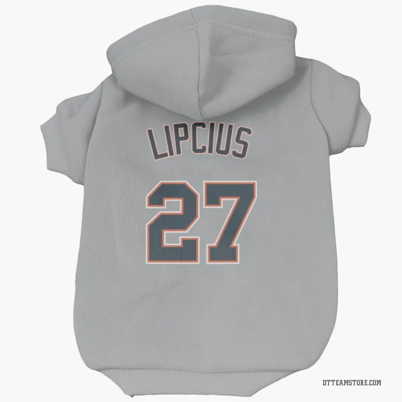 Andre Lipcius Gray Detroit Tigers Cat & Dog Pet Hoodie