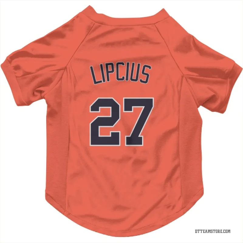 Andre Lipcius Orange Detroit Tigers Cat & Dog Pet Jersey