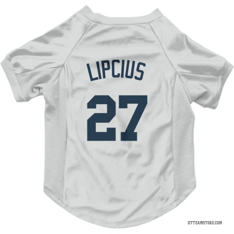 Andre Lipcius White Detroit Tigers Cat & Dog Pet Jersey