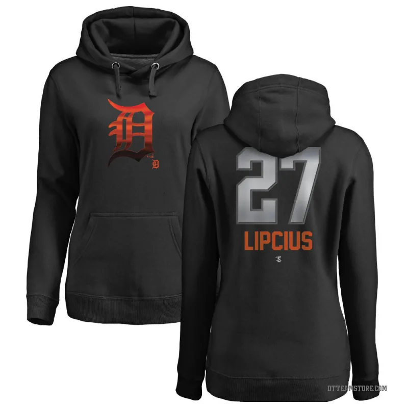 Andre Lipcius Women's Black Detroit Tigers Branded Midnight Mascot Pullover Hoodie -