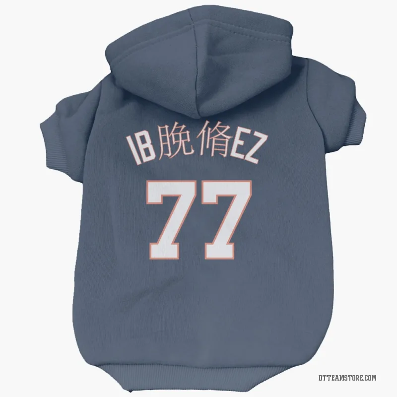 Andy Ibanez Navy Detroit Tigers Cat & Dog Pet Hoodie