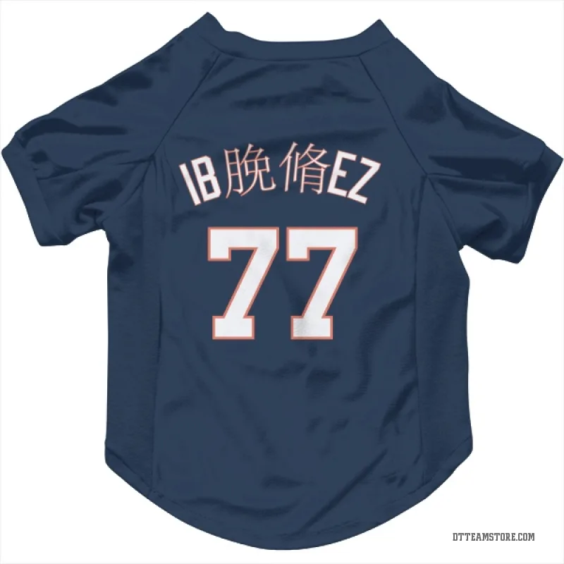 Andy Ibanez Navy Detroit Tigers Cat & Dog Pet Jersey