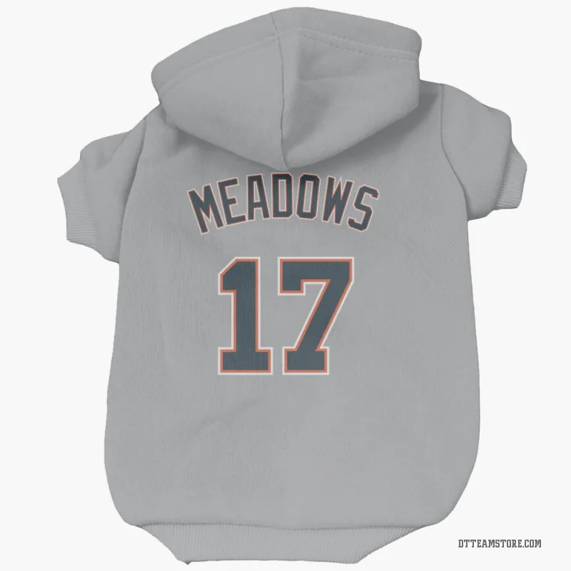 Austin Meadows Gray Detroit Tigers Cat & Dog Pet Hoodie