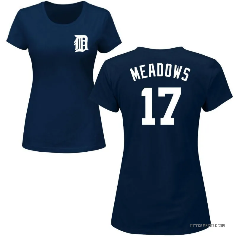 Austin Meadows Women's Navy Detroit Tigers Roster T-Shirt -