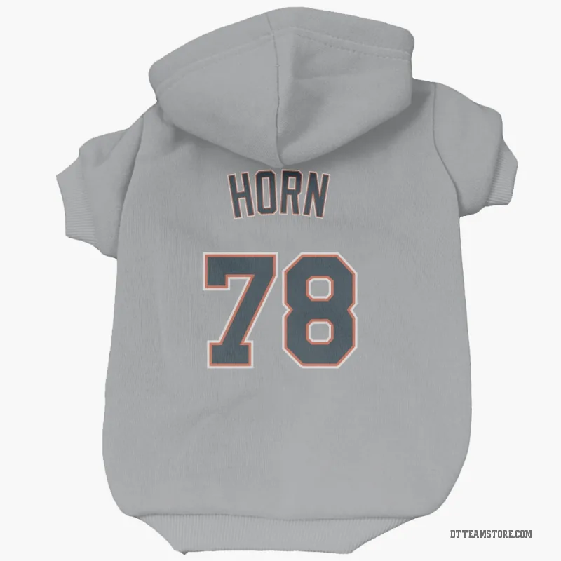 Bailey Horn Gray Detroit Tigers Cat & Dog Pet Hoodie