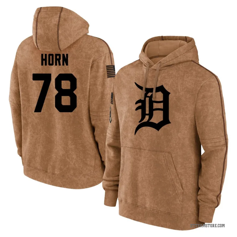 Bailey Horn Men's Brown Detroit Tigers 2023 Salute to Service Club Pullover Hoodie