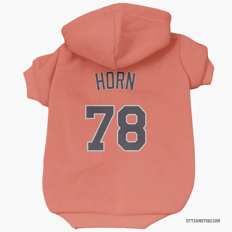 Bailey Horn Orange Detroit Tigers Cat & Dog Pet Hoodie