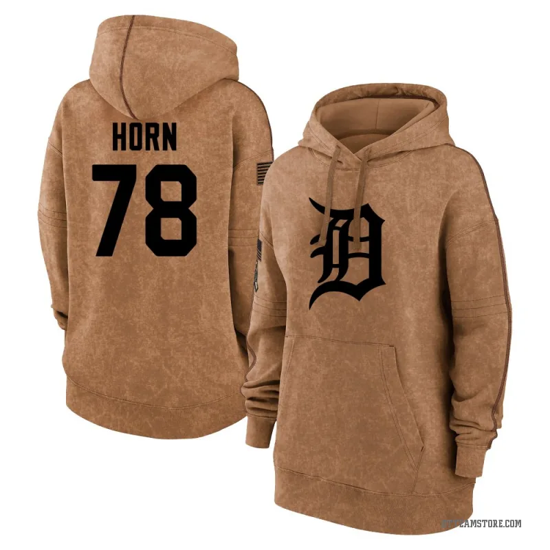 Bailey Horn Women's Brown Detroit Tigers 2023 Salute to Service Pullover Hoodie