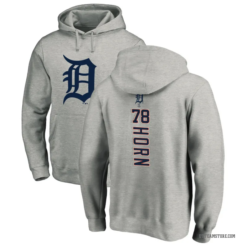 Bailey Horn Youth Detroit Tigers Ash Backer Pullover Hoodie