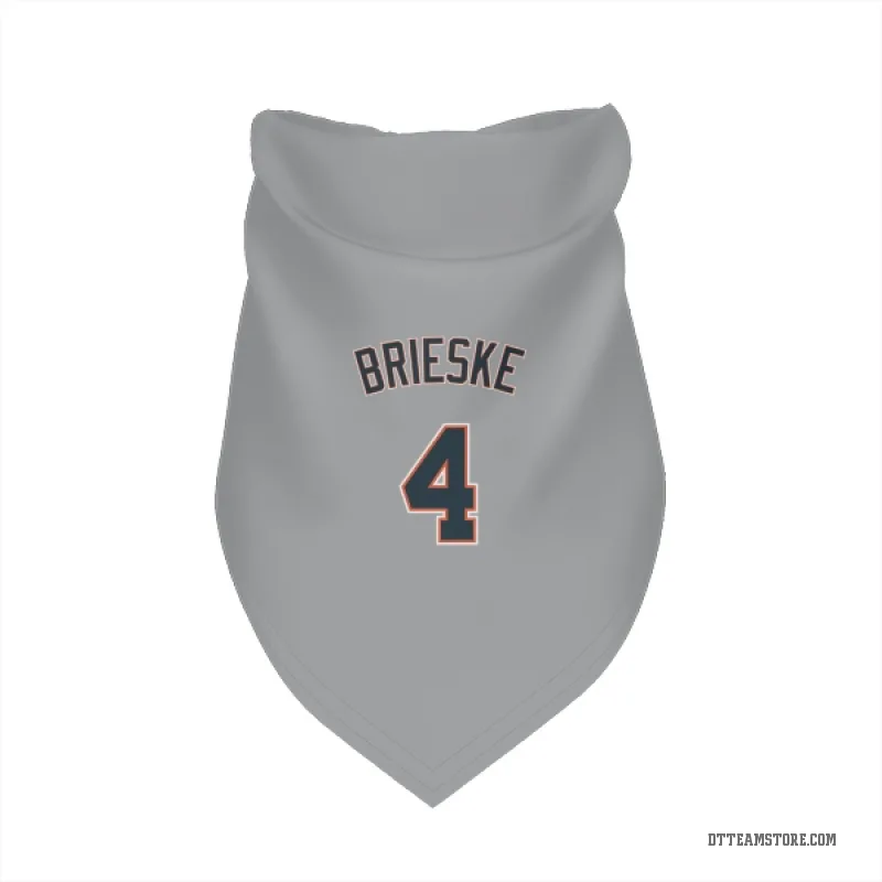 Beau Brieske Gray Detroit Tigers Cat & Dog Pet Bandana