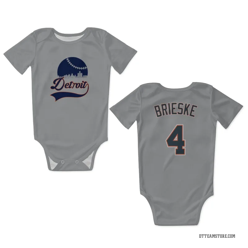 Beau Brieske Gray Detroit Tigers Newborn & Infant Bodysuit