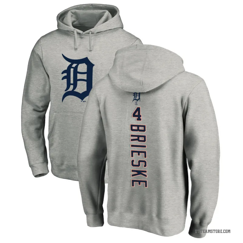 Beau Brieske Men's Detroit Tigers Ash Backer Pullover Hoodie