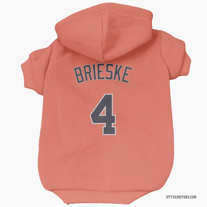 Beau Brieske Orange Detroit Tigers Cat & Dog Pet Hoodie