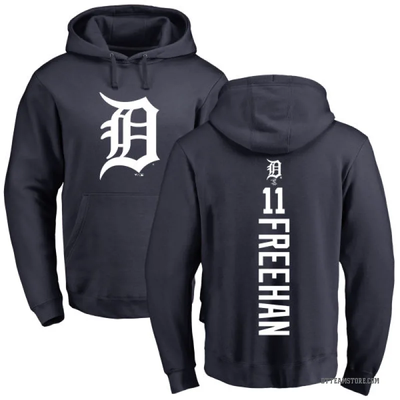 Bill Freehan Men's Navy Detroit Tigers Backer Pullover Hoodie