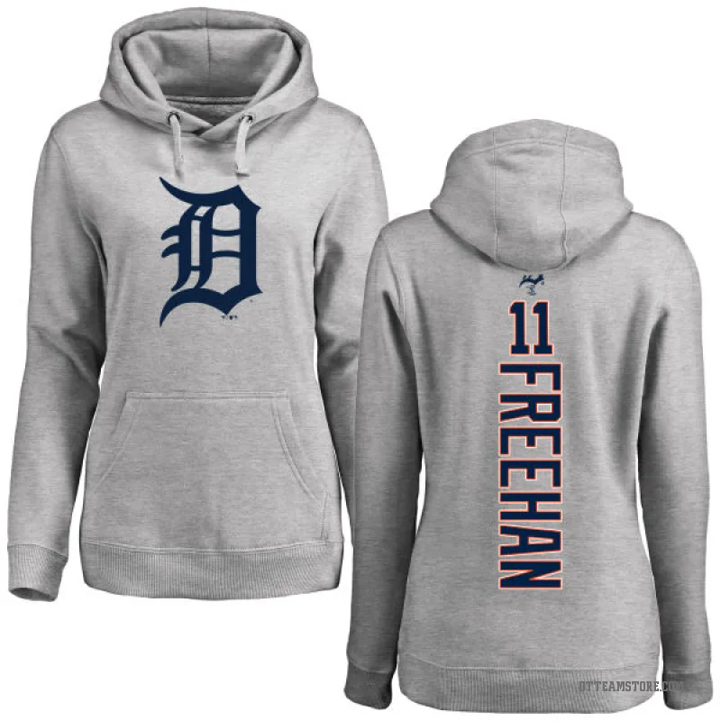 Bill Freehan Women's Detroit Tigers Ash Backer Pullover Hoodie