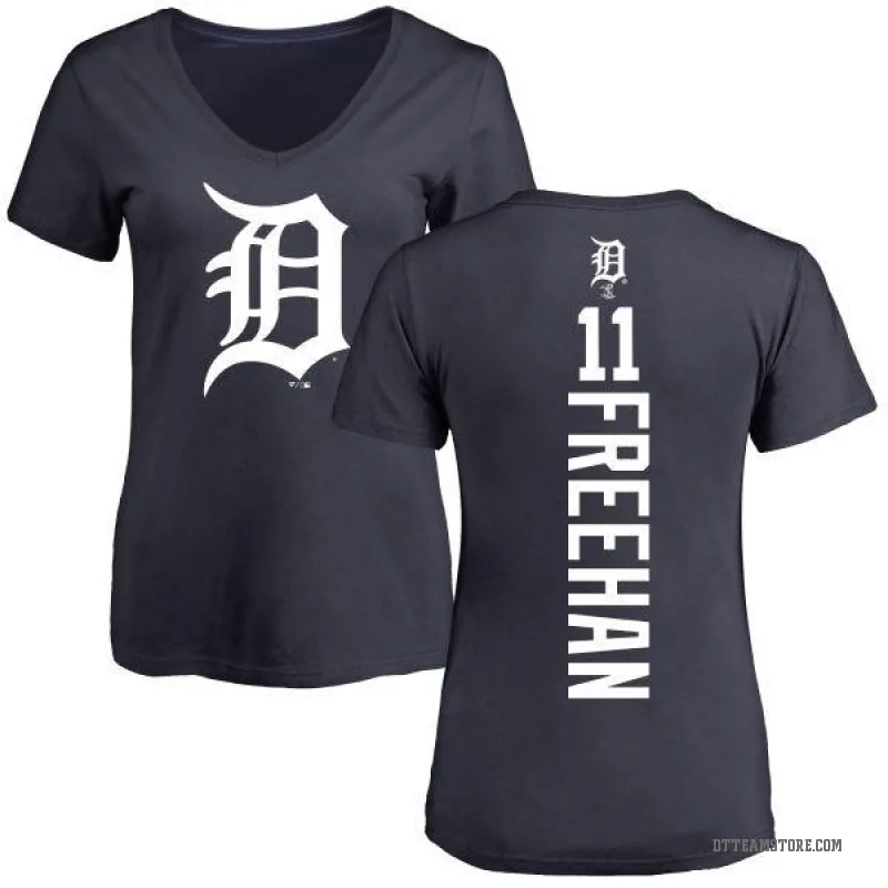 Bill Freehan Women's Navy Detroit Tigers Backer Slim Fit T-Shirt -