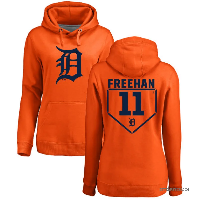 Bill Freehan Women's Orange Detroit Tigers Branded RBI Pullover Hoodie -