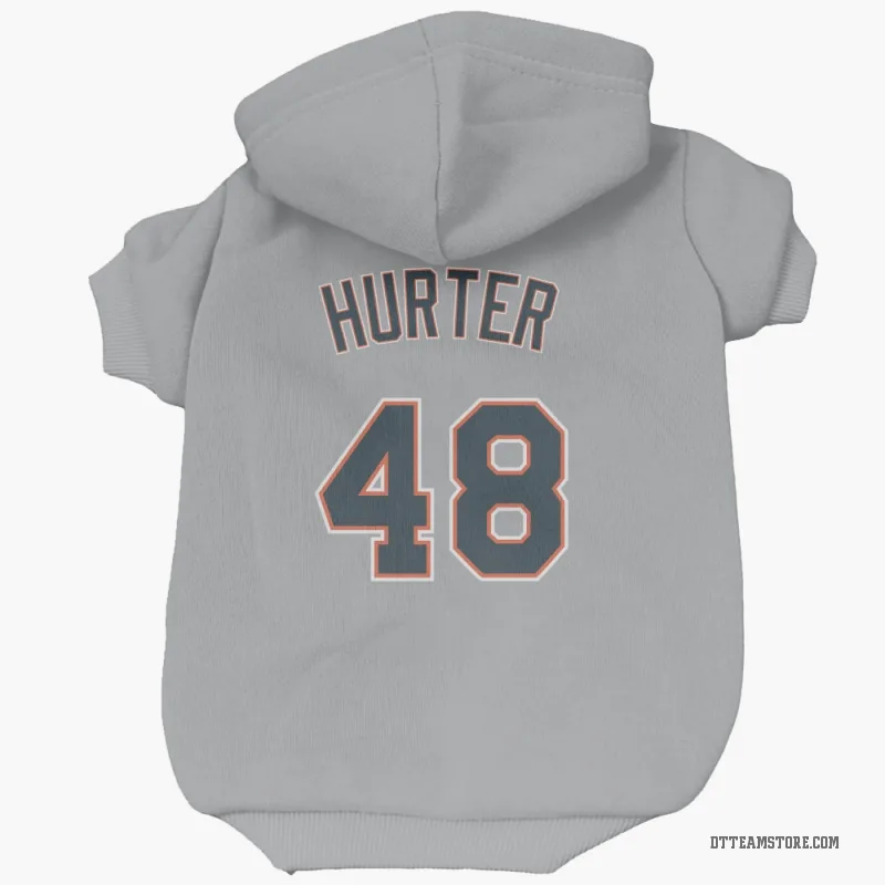 Brant Hurter Gray Detroit Tigers Cat & Dog Pet Hoodie