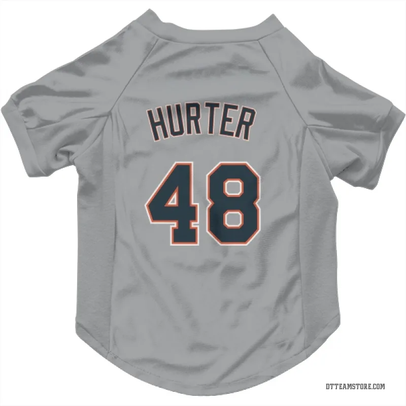 Brant Hurter Gray Detroit Tigers Cat & Dog Pet Jersey