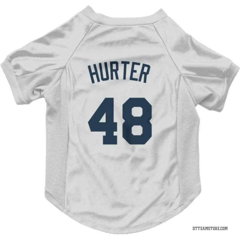 Brant Hurter White Detroit Tigers Cat & Dog Pet Jersey