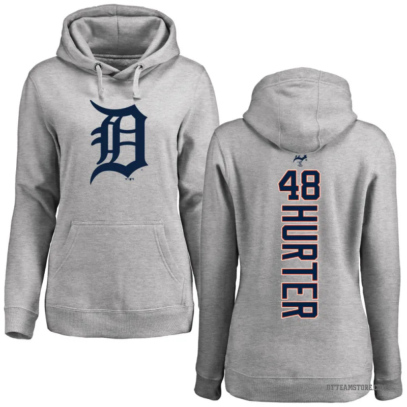 Brant Hurter Women's Detroit Tigers Ash Backer Pullover Hoodie