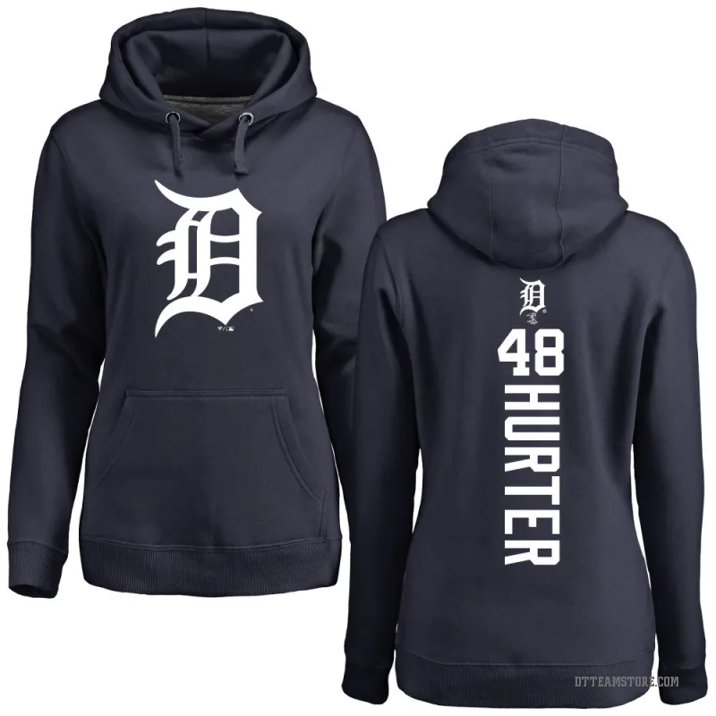 Brant Hurter Women's Navy Detroit Tigers Backer Pullover Hoodie