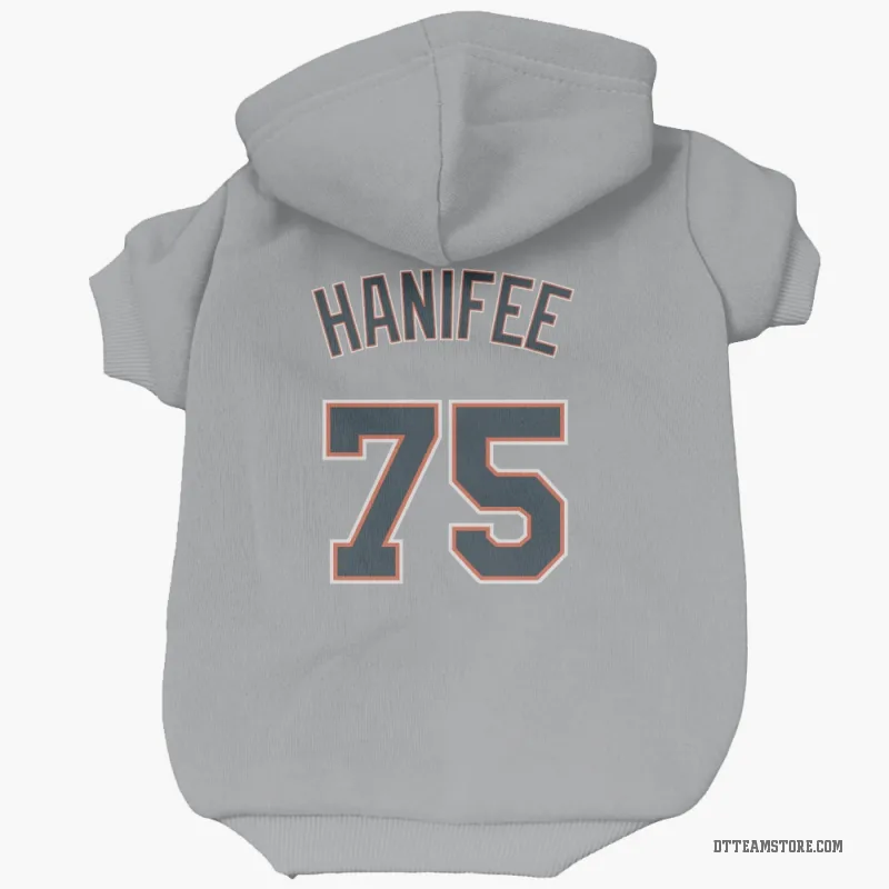 Brenan Hanifee Gray Detroit Tigers Cat & Dog Pet Hoodie