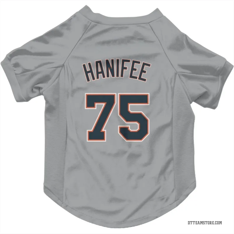 Brenan Hanifee Gray Detroit Tigers Cat & Dog Pet Jersey