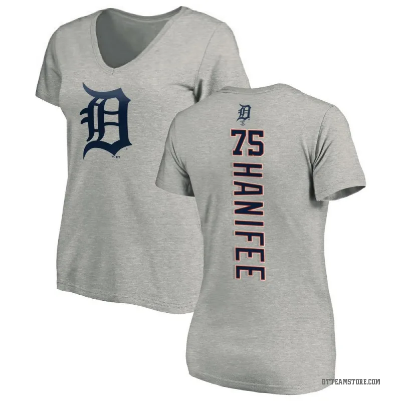 Brenan Hanifee Women's Ash Detroit Tigers Backer Slim Fit T-Shirt -