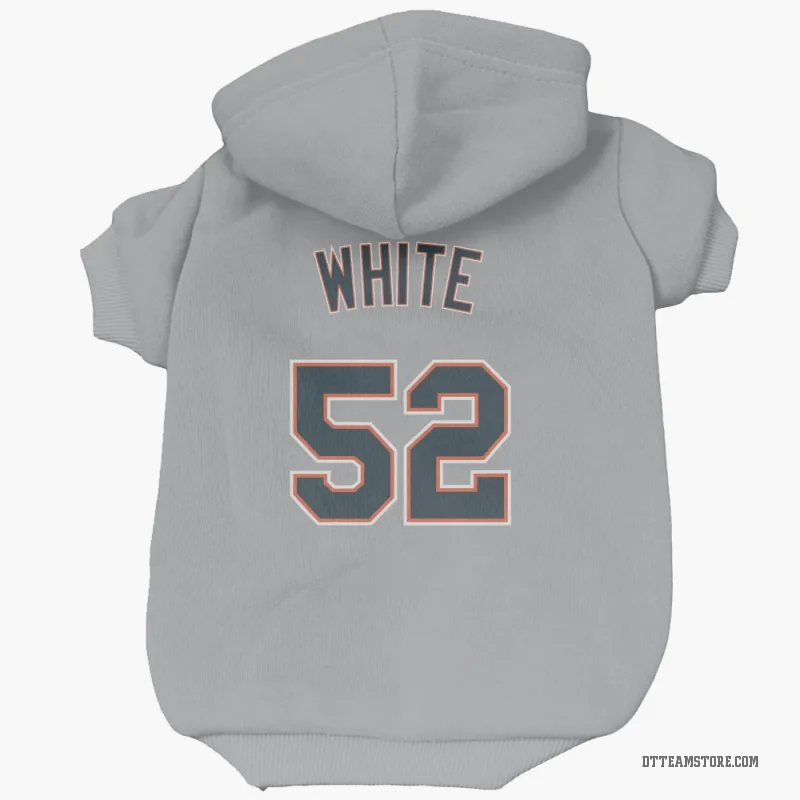 Brendan White Gray Detroit Tigers Cat & Dog Pet Hoodie