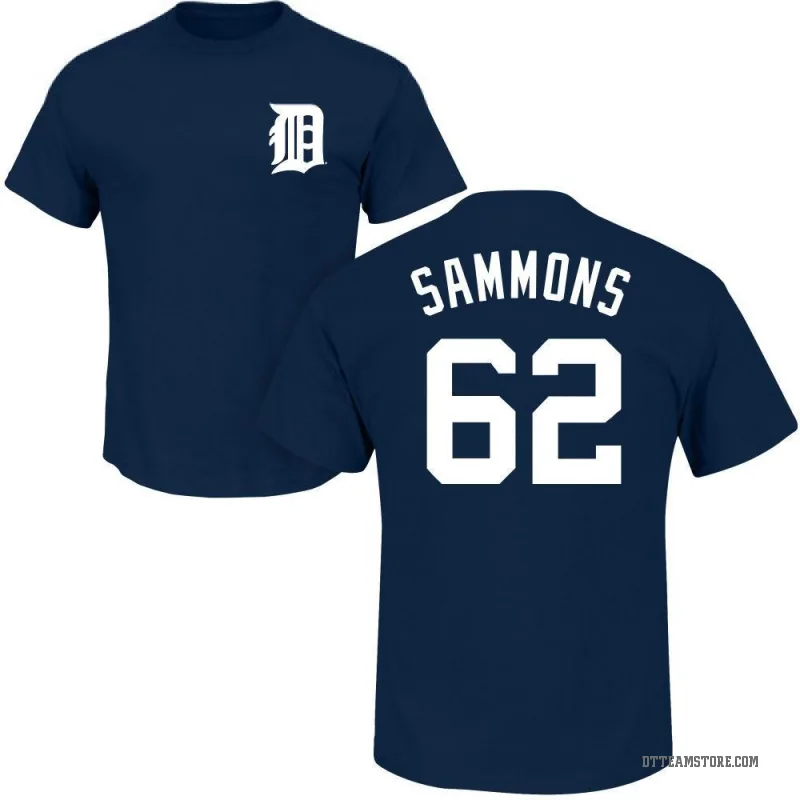 Bryan Sammons Men's Navy Detroit Tigers Roster T-Shirt -