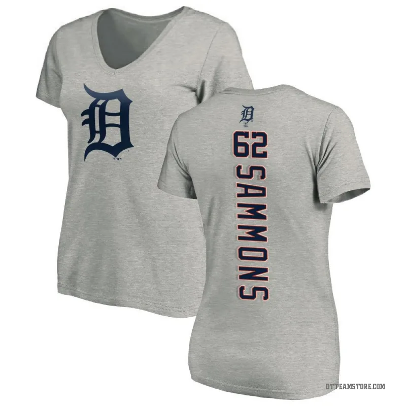 Bryan Sammons Women's Ash Detroit Tigers Backer Slim Fit T-Shirt -