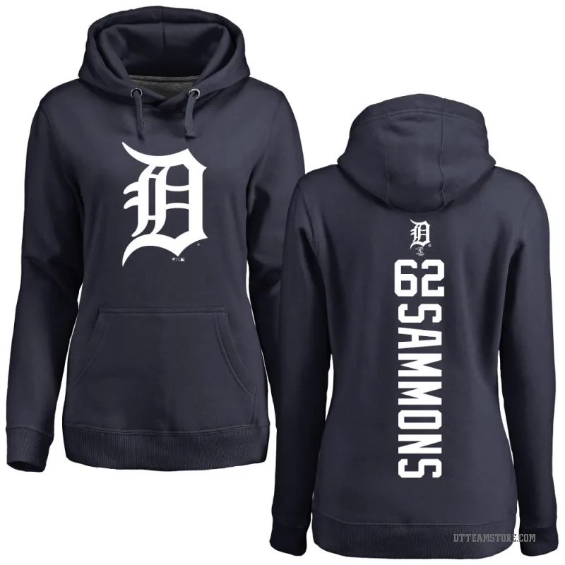 Bryan Sammons Women's Navy Detroit Tigers Backer Pullover Hoodie